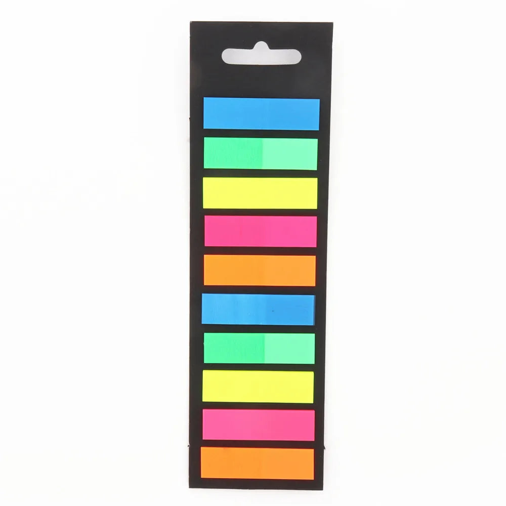 200Pcs Fluorescent Sticky Notes Bookmark Memo Sticker Pads Sticky Memo Pads HIP A