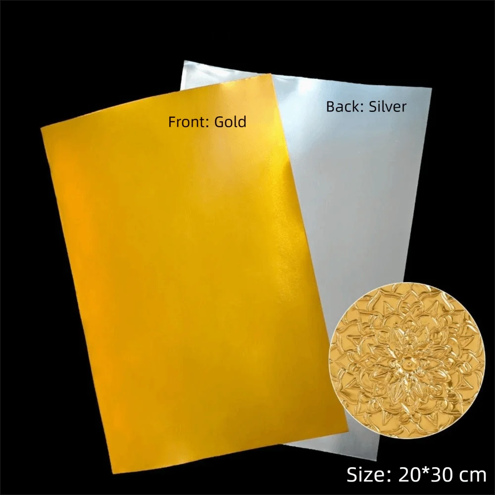 70 Micron Gold Silver Aluminum Foil Art Paper – DIY Engraving Foil Art Paper HIP