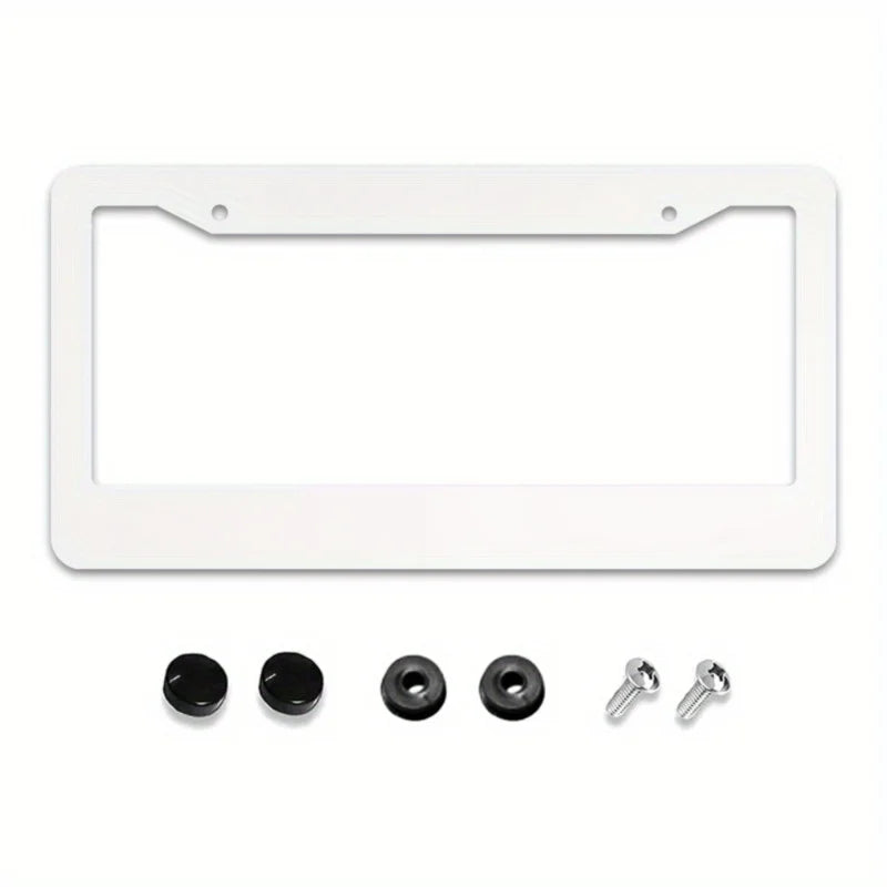 2-Pack Pink Bow Heart Aluminum License Plate Frames + Screws License Plate Frame HIP