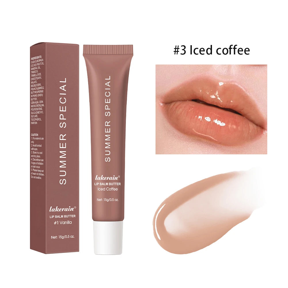 Moisturizing Lip Butter Balm 4 Counts/set Hydrating Lip Balm Plumping Lip Oil Lip Stick Glossy Lip Glaze Stick Plumping Lip Cosm HIP 3 Iced Coffee
