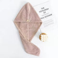 Microfiber Hair Drying Turban Cap – Soft Coral Velvet Towel Hair Drying Turban HIP C789-Brown 1pcs