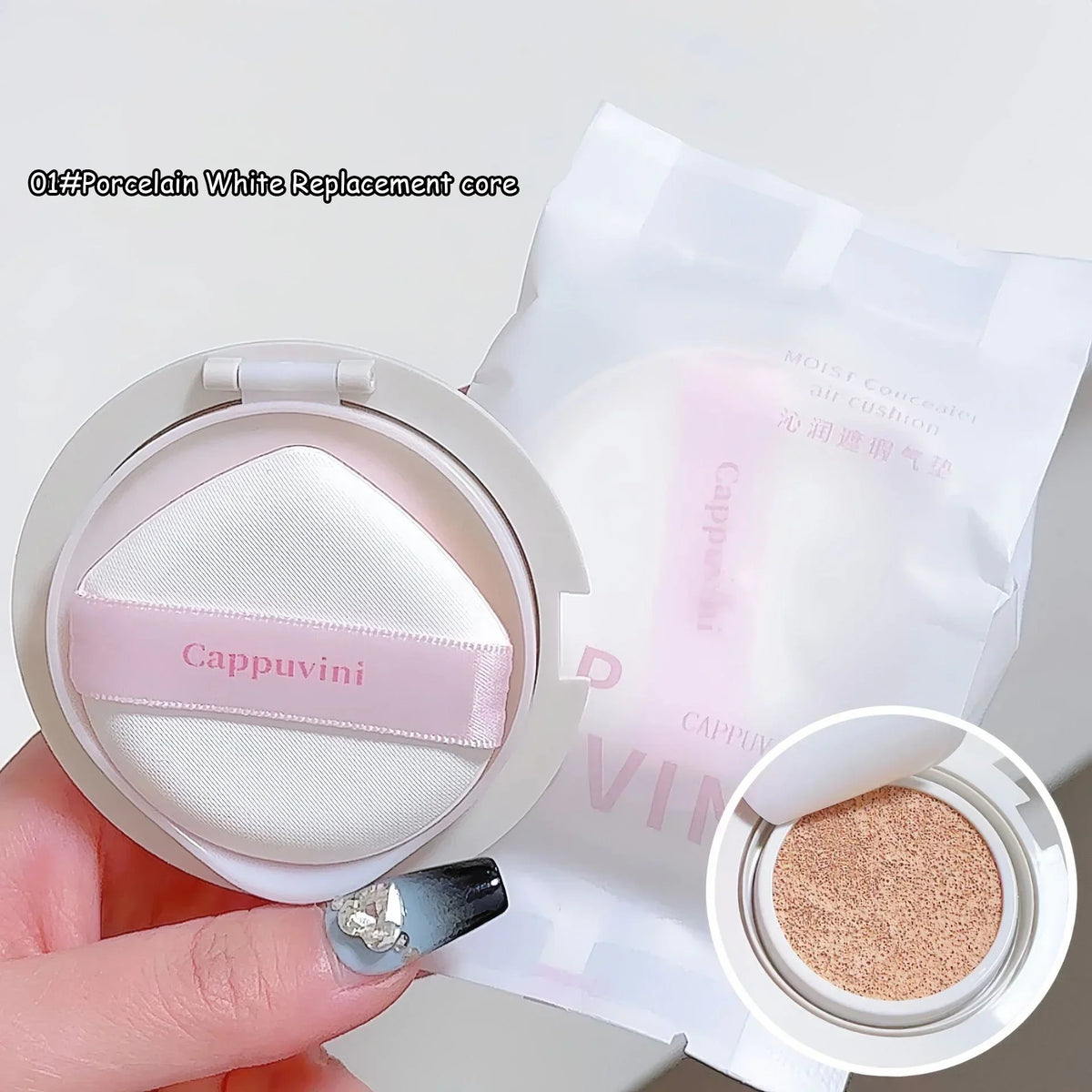 Makeup Cushion Foundation Waterproof Long Lasting Female Matte Concealer Primer Natural Brighten Moisturizing Air Cushion Cream HIP 01 Replacement core