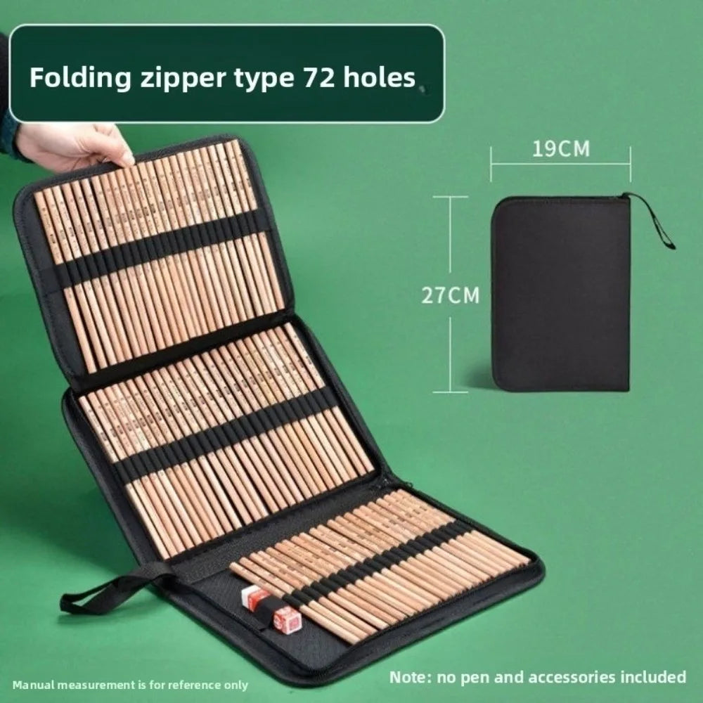 Folding Pencil Case 36/48/72 Holes – Oxford Fabric Art Organizer Folding Pencil Case HIP 72 Holes