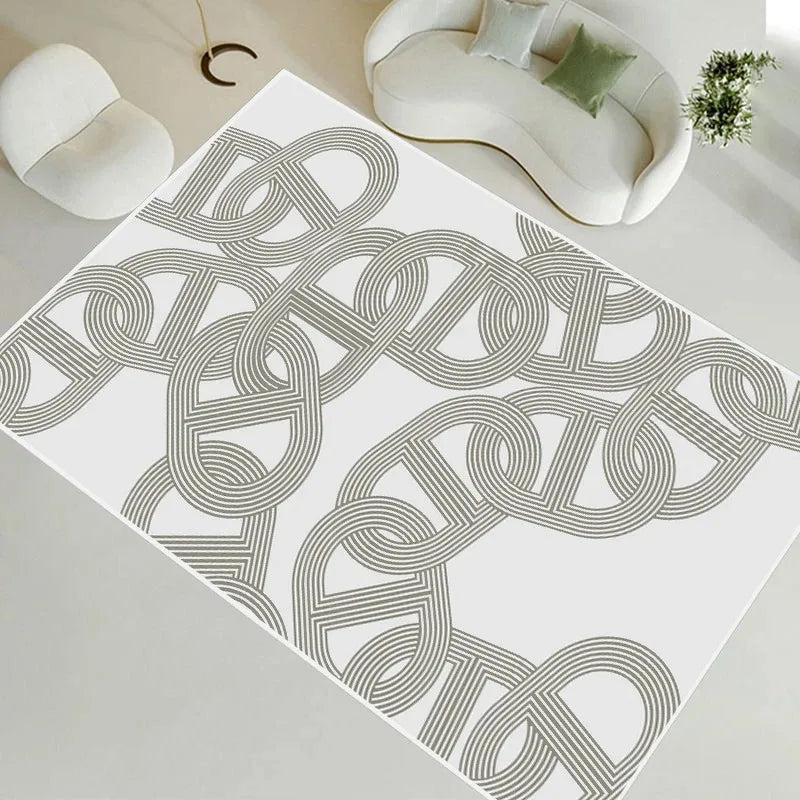 Modern Geometric Area Rug – Soft Non-Slip Floor Mat Area Rug HIP 1 50x80cm-Felt