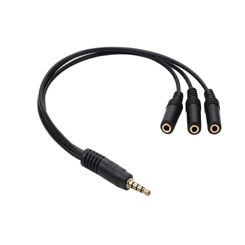 3.5mm 1-to-3 AUX Audio Splitter Cable – Headphone Hub AUX Audio Splitter HIP