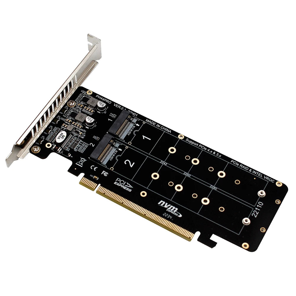 PCIe X16 to M.2 NVMe 4-Slot RAID Expansion Card – PCIe 4.0 NVMe Expansion Card HIP As Photo