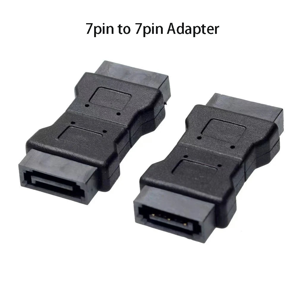 7-Pin SATA Male to Male Adapter – Straight Connector Coupler SATA Cable Adapter HIP