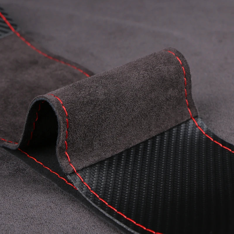 Carbon Fiber Suede DIY Stitch Steering Wheel Cover | Anti-Slip Steering Wheel Cover HIP