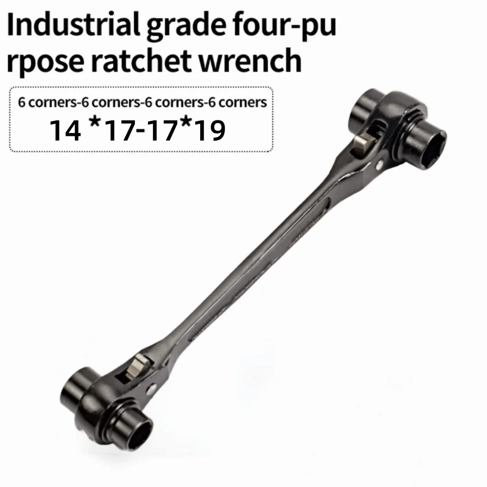 8-in-1 Dog Bone Double Ratchet Wrench – Steel Socket Set Ratchet Wrench Set HIP