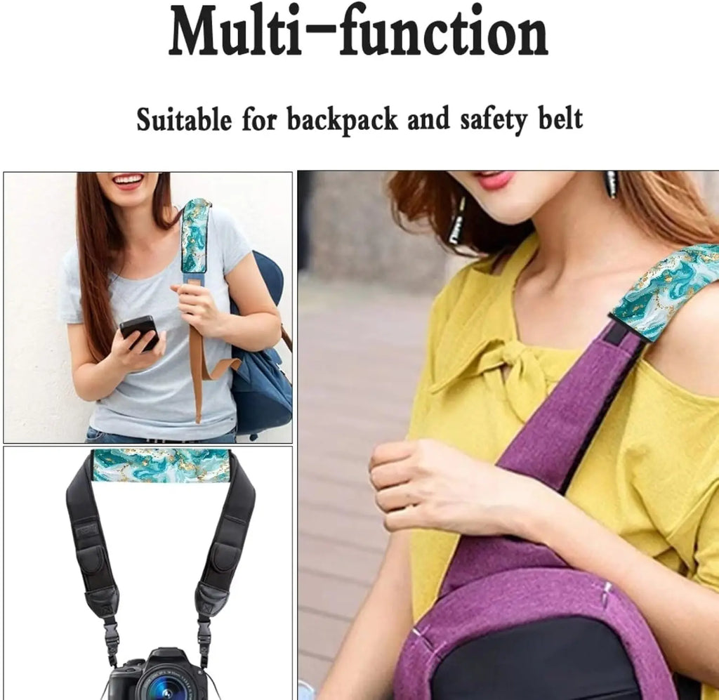 Teal Marble Seat Belt Cover Pads – Soft Shoulder Cushions Seat Belt Cover HIP