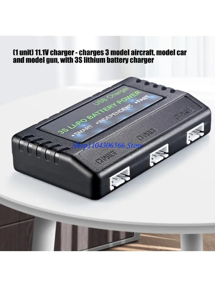 3S LiPo Battery Charger – 3-Slot Smart Charger for RC Cars RC Battery Charger HIP CN