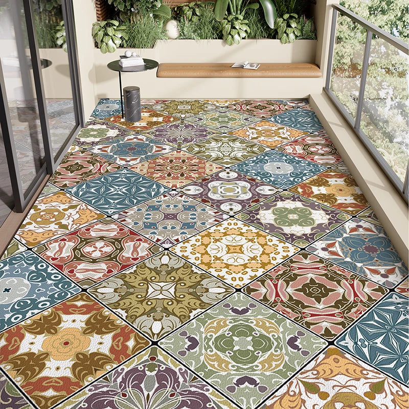 Waterproof Non-Slip PVC Leather Kitchen Floor Mat – Large Rug PVC Kitchen Floor Mat HIP GU6005-P 1pc 80x200cm