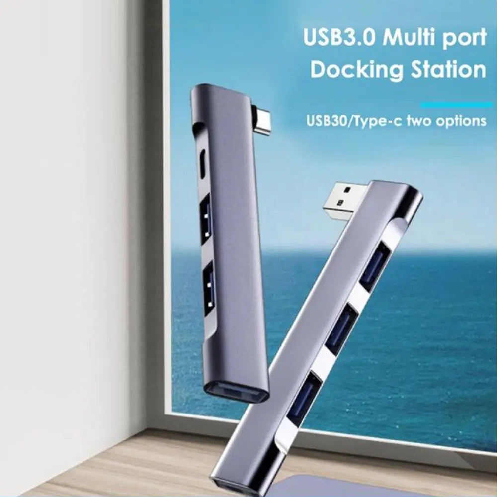 4-in-1 USB 3.0 Hub & USB-C Docking Station | OTG Adapter USB Hub Docking Station HIP
