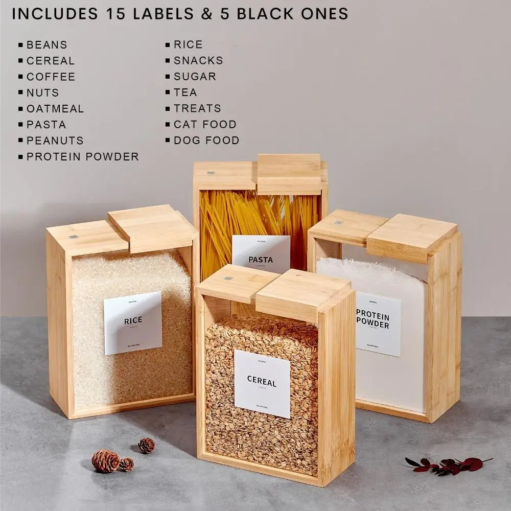 Bamboo Food Storage Canister – Wide Mouth & Slide Lid Food Storage Canister HIP
