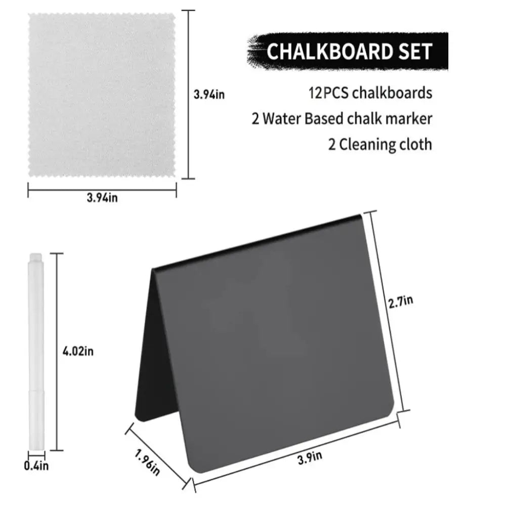 Reusable Mini Chalkboard Signs 12-Pack – Place Cards & Labels Chalkboard Place Cards HIP
