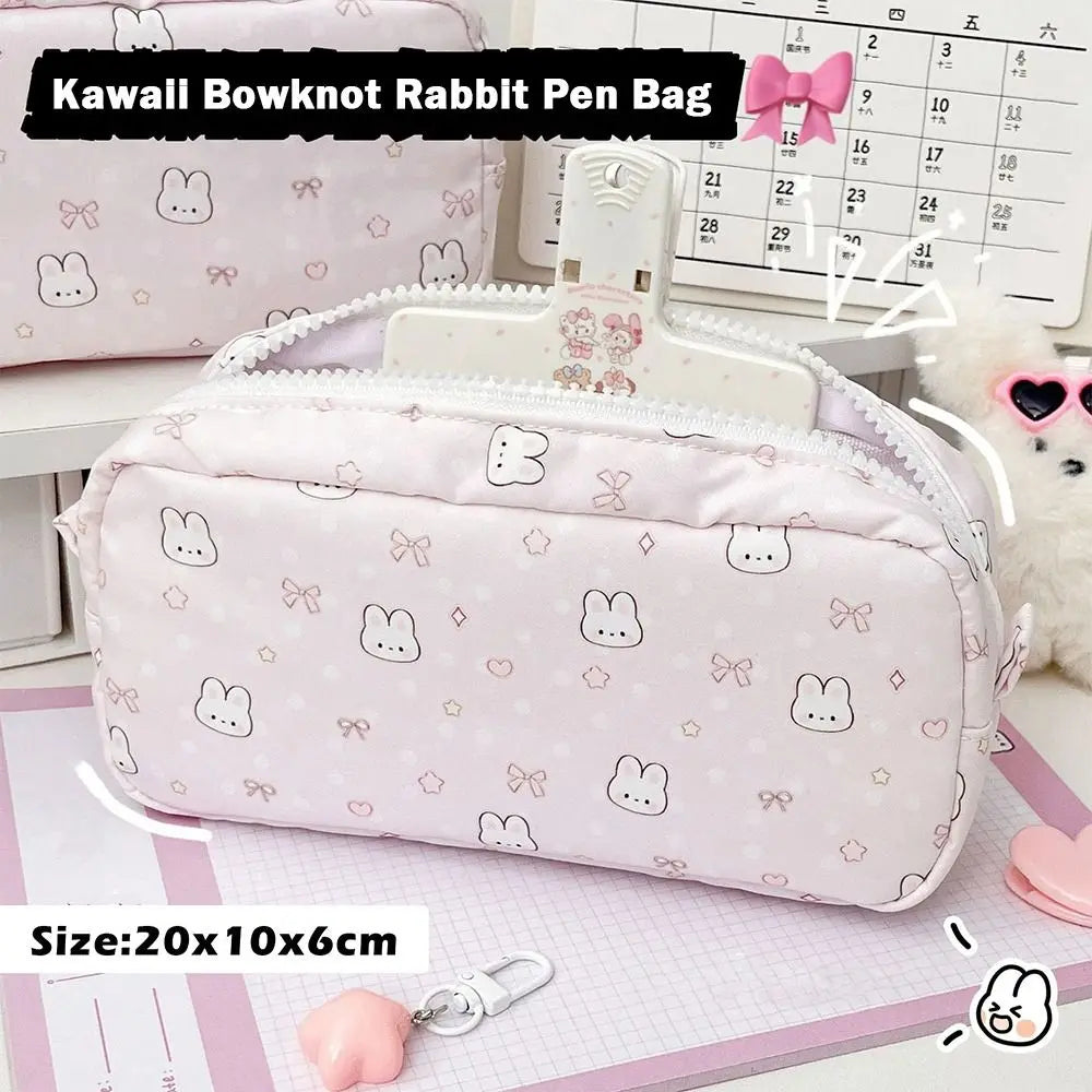 Bowknot Rabbit Pencil Case – Large Capacity Cute Pen Bag Pencil Case HIP