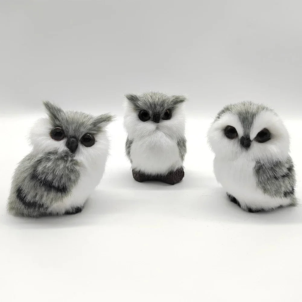 Simulation Owl Ornaments Plush Toys Cute Doll Artificial Fur Toy Christmas Tree Decor Pendant Christmas Gift For Kids Home Decor HIP