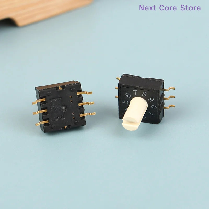 2-Pack RM3HAF-10 Rotary Dial Coding Switch 0–9 with Handle Rotary Coding Switch HIP