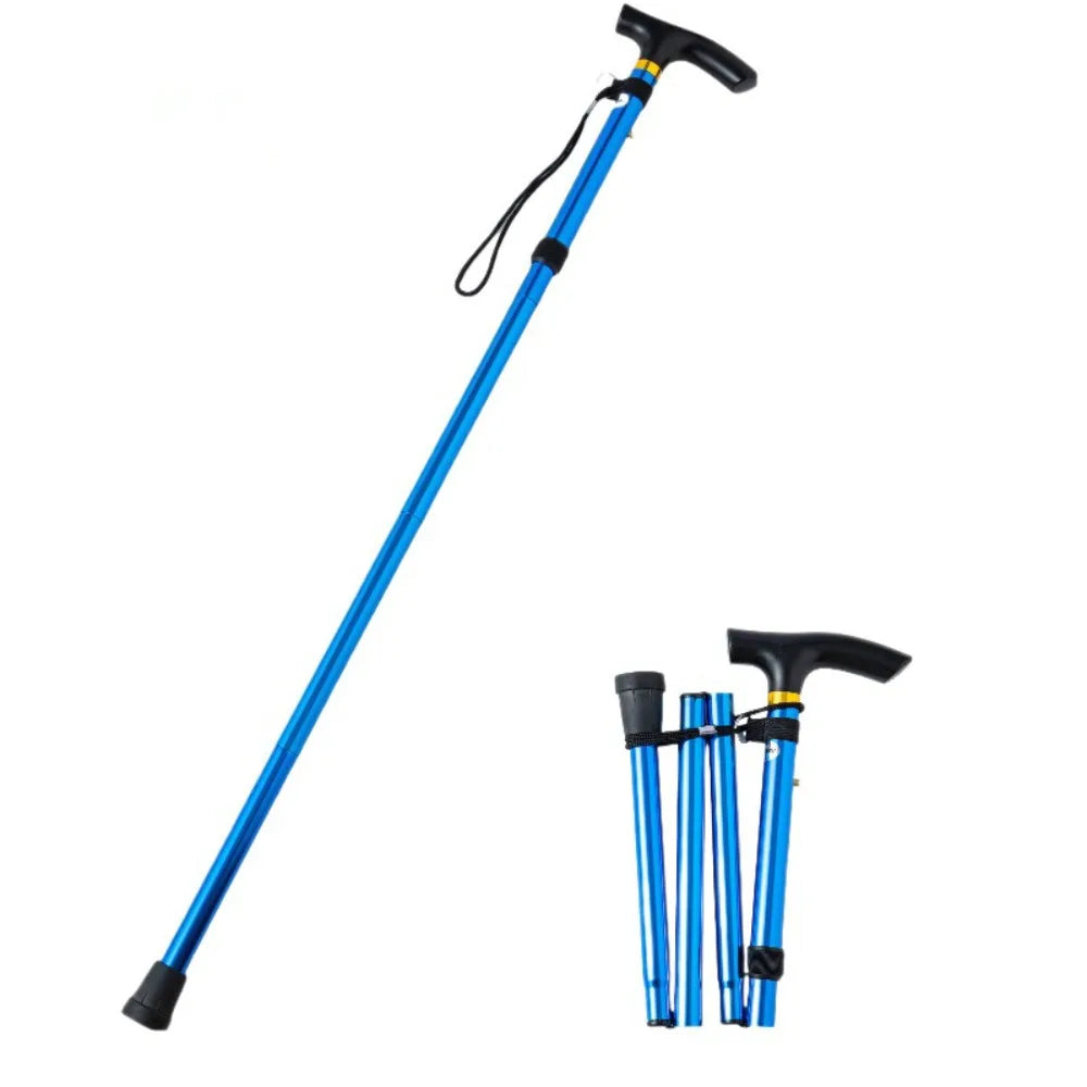 5-Section Telescopic Trekking Pole – Adjustable Walking Cane Trekking Pole HIP Blue