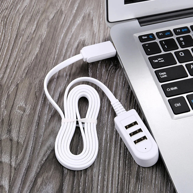 1.2M 3-in-1 USB Hub Cable – USB-A & USB-C Fast Charge USB Hub Cable HIP 1.2mA2