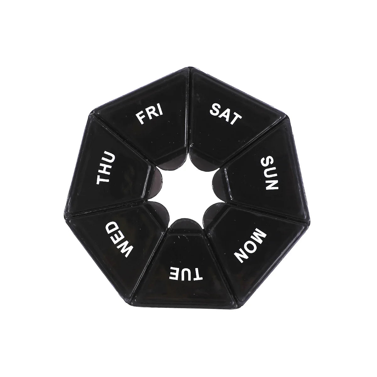 New H7-Days Weekly Portable Mini Pill Organizer Box, Portable Travel Pill Case for Medicine, Vitamins & Fish Oil Tablets HIP Black