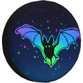 Neon Glow Bat Night Sky Spare Tire Cover – SUV RV Truck Spare Tire Cover HIP 1 14 in