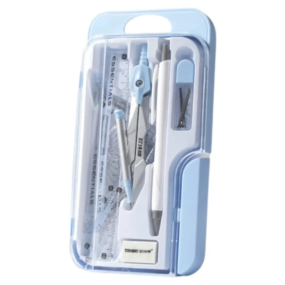 9-Piece Geometry Set – Ruler, Compass, Protractor & Pencil Geometry Drawing Set HIP