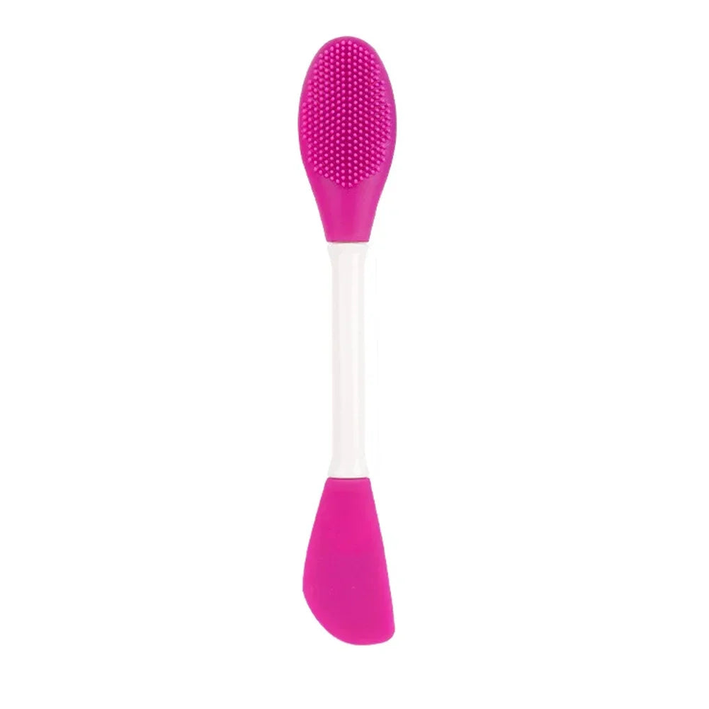 Silicone 2-in-1 Facial Cleansing & Mask Brush | Exfoliating Facial Cleansing Brush HIP C716-rose red 1pcs