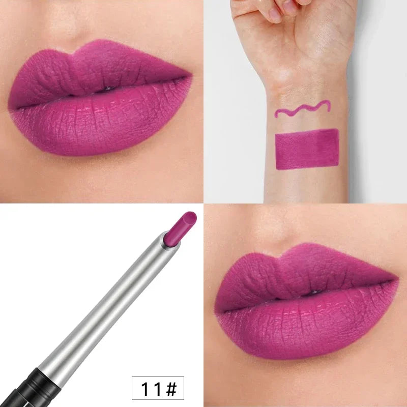 17Colors Portable Matte Pencil Lipstick Natural Long-lasting Waterproof Moisturizing Pen Lip Liner Makeup For Women HIP 11