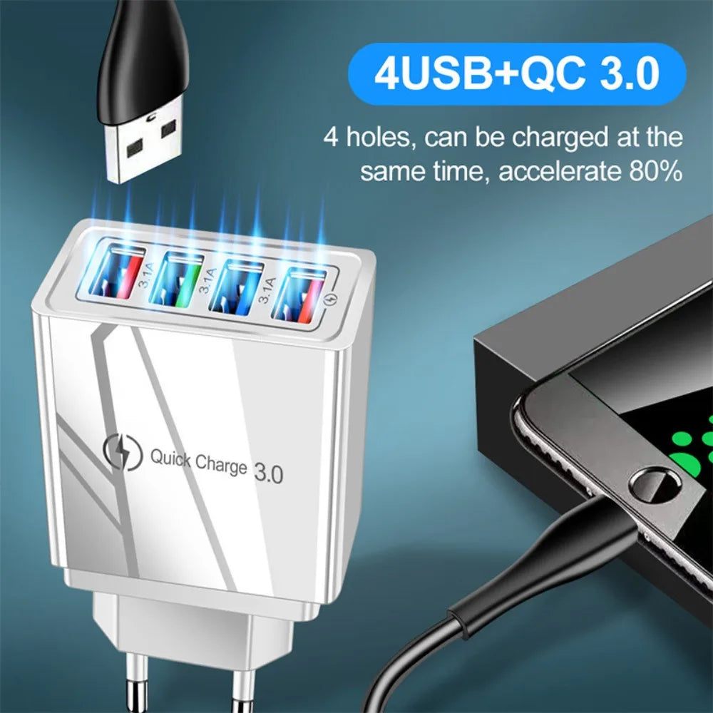 SEamopar QC 3.0 USB Wall Charger – EU/US Plug | Fast Charge USB Wall Charger HIP