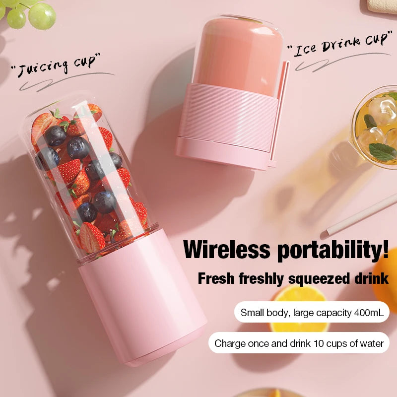 Portable USB Electric Juicer Dual Glass Cup Blender | HIP Portable Glass Blender HIP