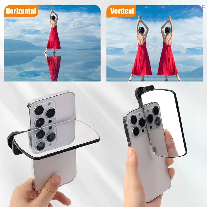 Sky Mirror Phone Reflection Shooting Clip – Adjustable Angle Phone Camera Clip HIP