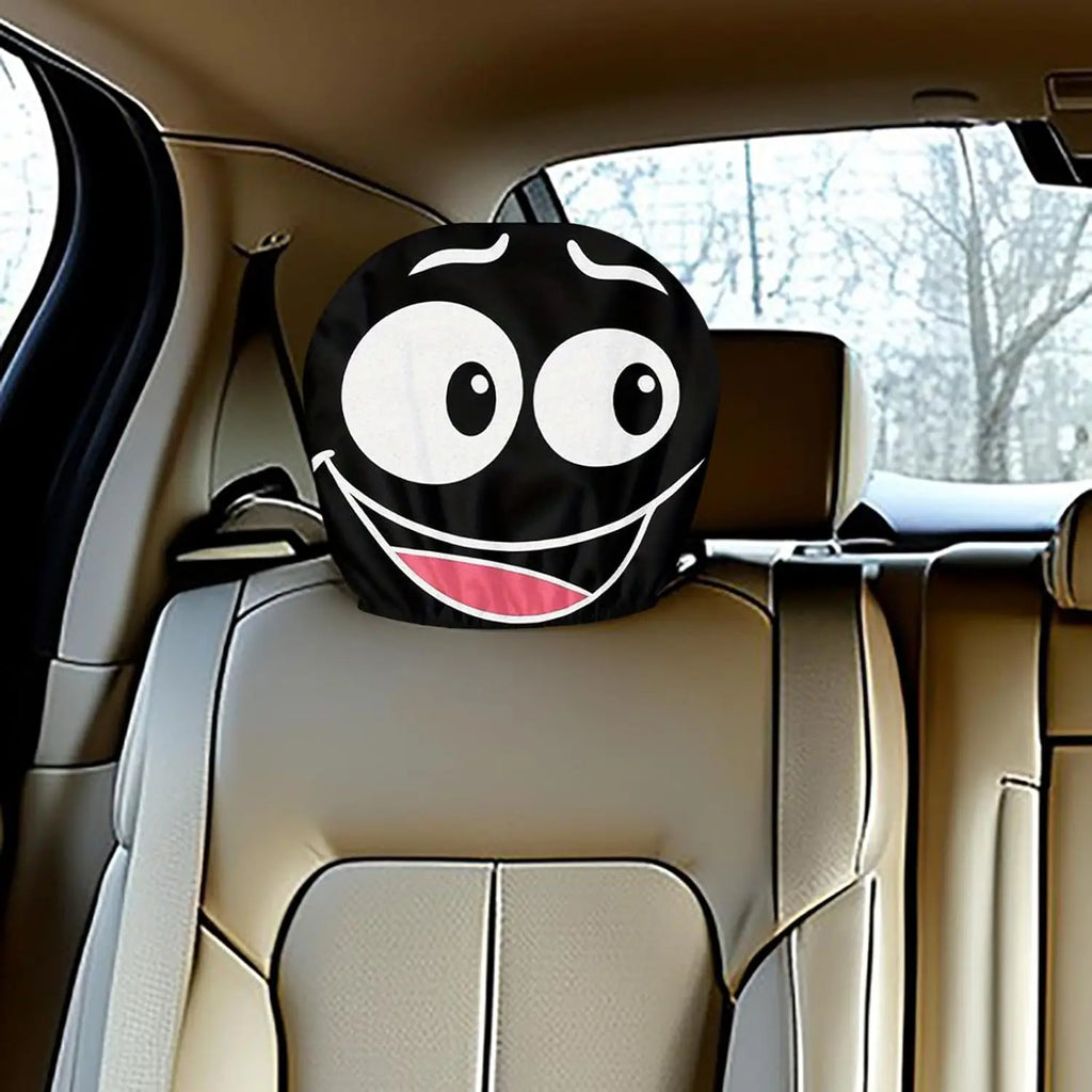 2-Pack Cartoon Eyes Car Headrest Covers – Soft & Washable Car Headrest Cover HIP