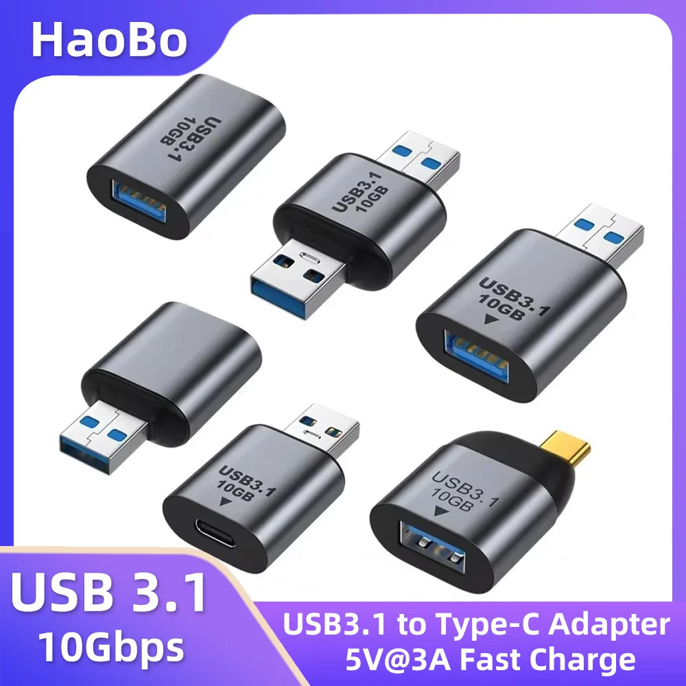 USB-A to USB-C OTG Adapter – USB 3.1, 10Gbps Fast Charging USB Cable Adapter HIP