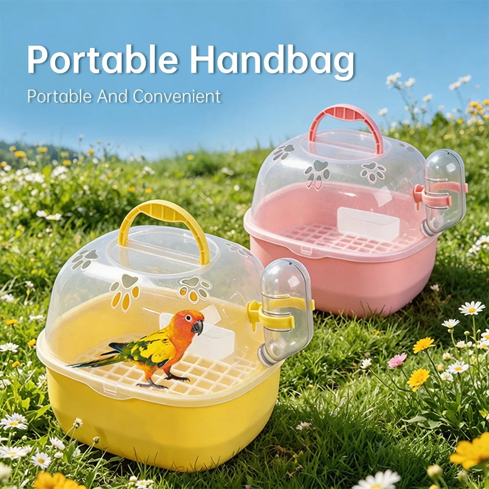Parrot Hamster Travel Cage Transparent Breathable Handheld Small Pet Backpack Travel Carrier Cage Dedicated Compartmen HIP