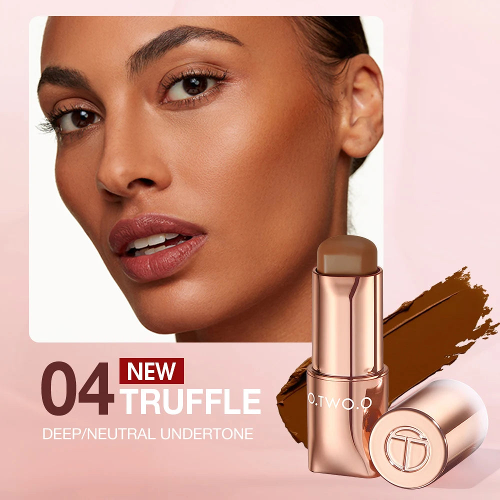 O.TWO.O Contour Stick Cream Long-wear Lightweight Brighten Stick Easy to Sculpt Face Concealer Bronzer Contouring Makeup Pen HIP 04 TRUFFLE