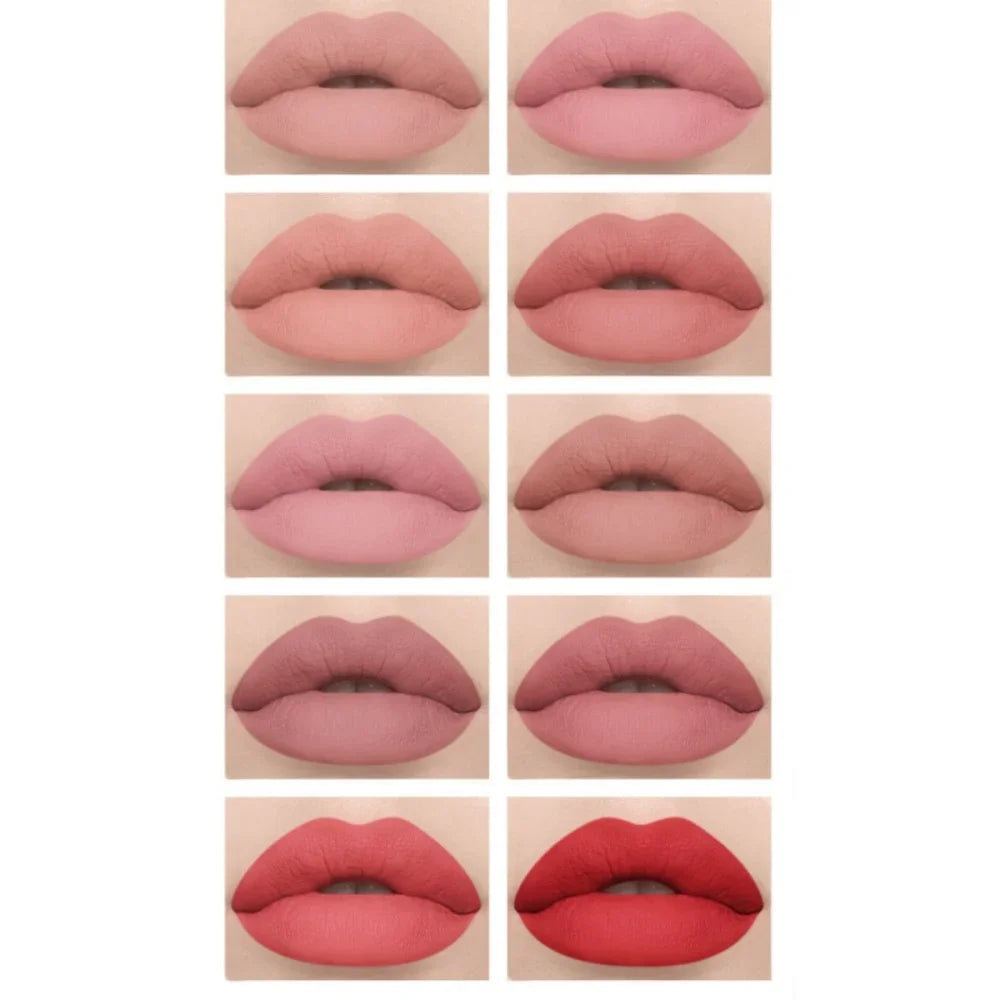 Dragon Ranee 10-Pc Matte Liquid Lipstick Set – Waterproof Matte Liquid Lipstick HIP