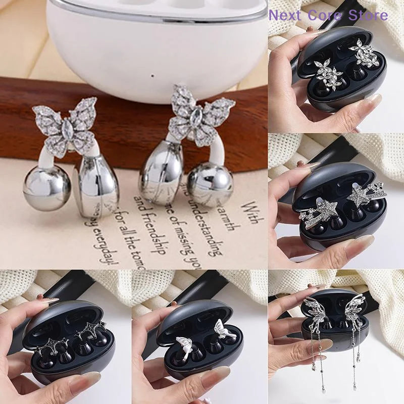 Rhinestone Earbud Decoration Clips – Zircon Charm Pair Earbud Decoration Clip HIP