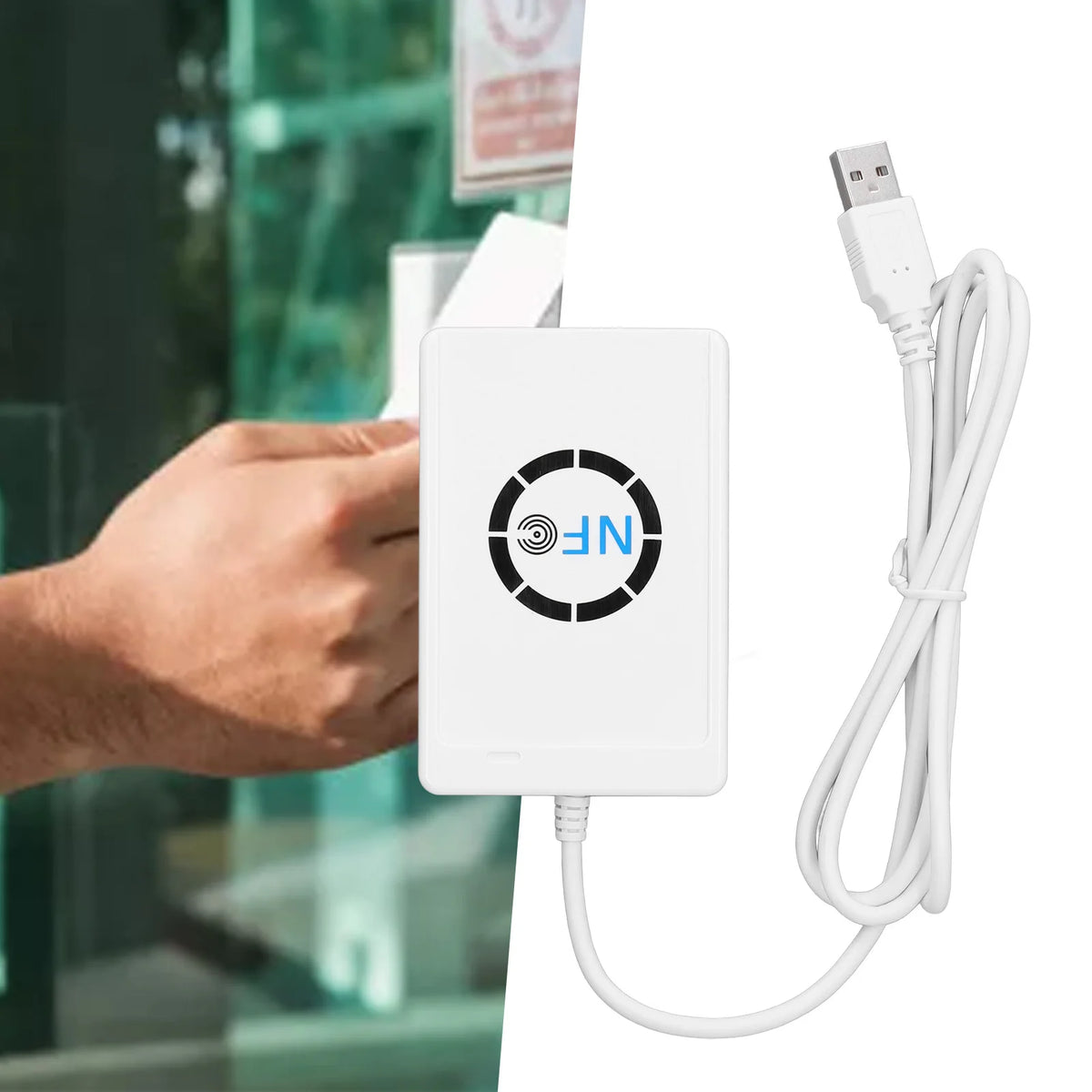 USB NFC Smart IC Card Reader Writer Copier Duplicator Contactless 13.56MHz 424kbps for FeliCa NFC Tags HIP