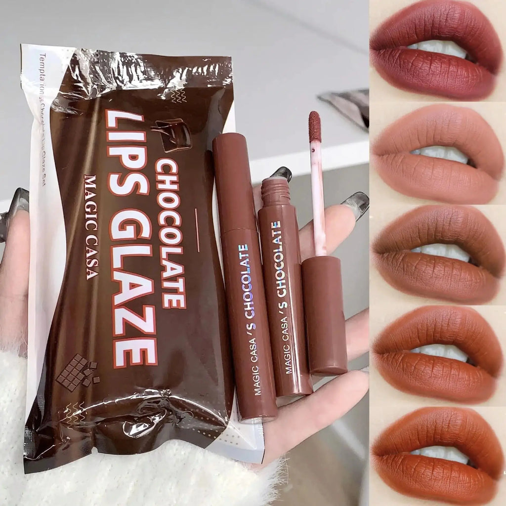 MAGIC CASA 5-Pc Waterproof Liquid Lipstick Set – Velvet Matte Liquid Lipstick Set HIP