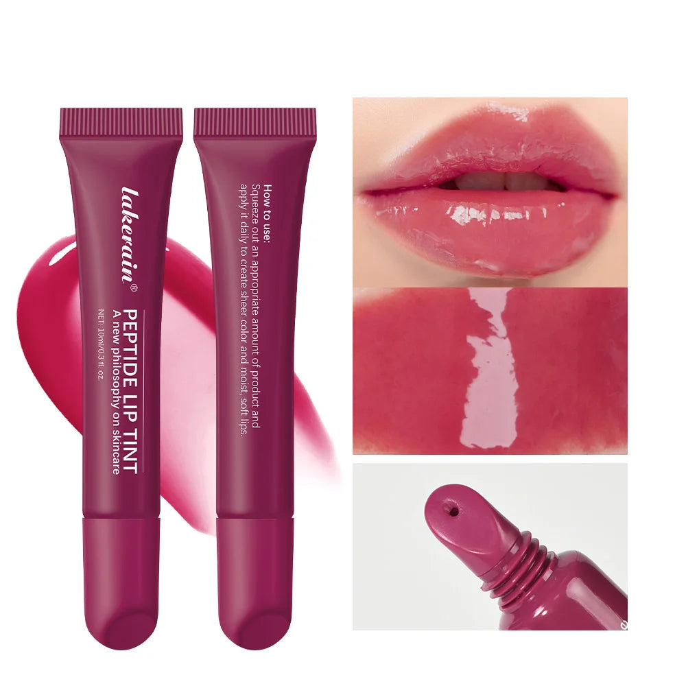 Mirror Glass Shine Lip Gloss Transparent Halo Dyeing Long Lasting Moisturizing Waterproof Cosmetics Christmas Makeup Gift HIP