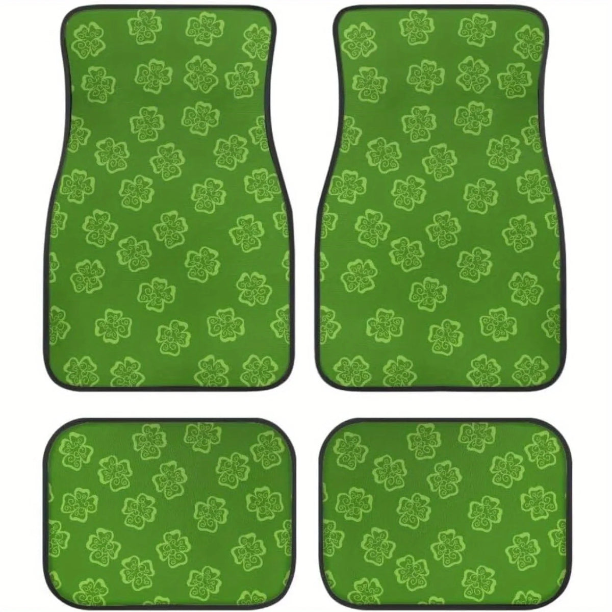 4-Pc Four Leaf Clover Car Floor Mats – All-Weather Non-Slip Set Car Floor Mat Set HIP 1