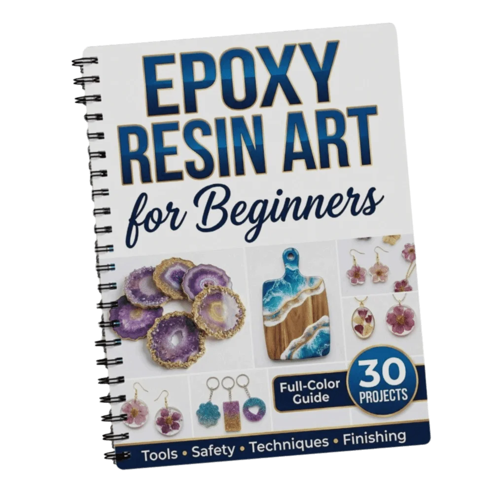 Epoxy Resin Art Handbook – 30 Beginner DIY Projects Craft Tutorial Book HIP