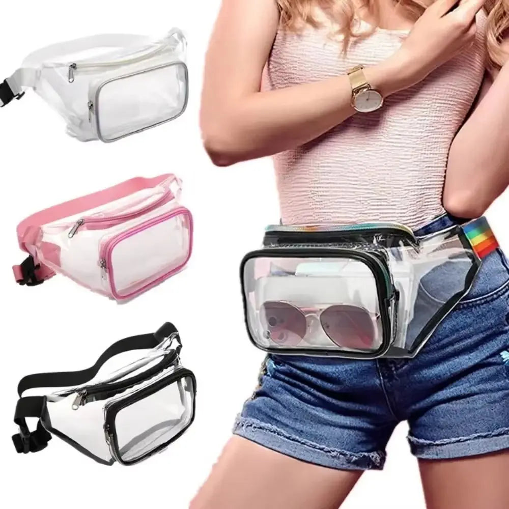 Clear Fanny Pack – Waterproof PVC Stadium Approved Sports Bag Clear Fanny Pack HIP