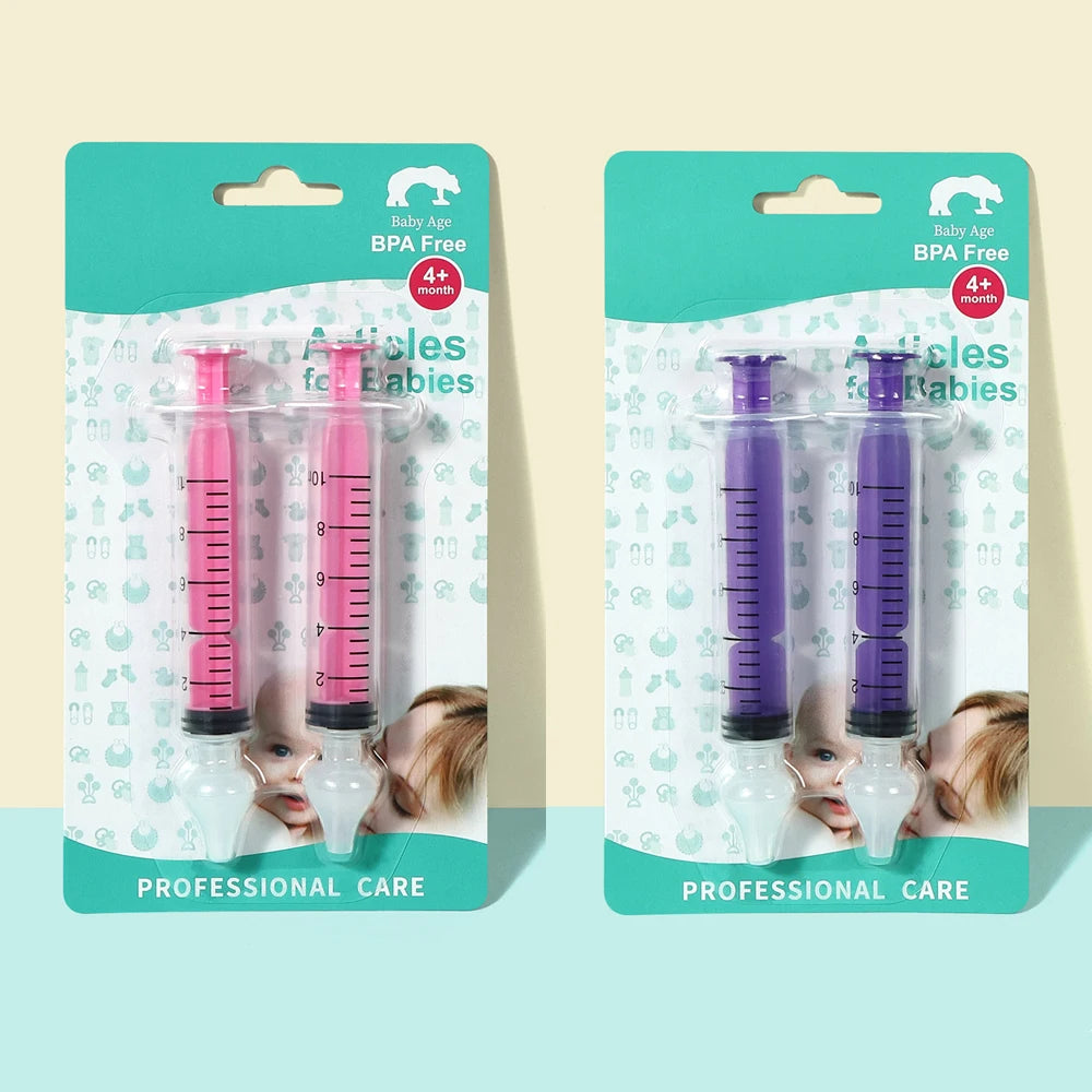Baby Nasal Aspirator – Soft Silicone Nose Cleaner for Infants Baby Nasal Aspirator HIP C15-2 Pink 2 Purple