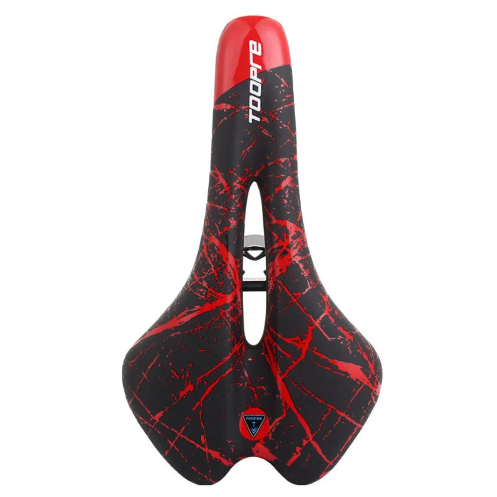 Gel-Filled PU Leather Bike Saddle – MTB & Road Cycling Seat Bicycle Saddle HIP Red