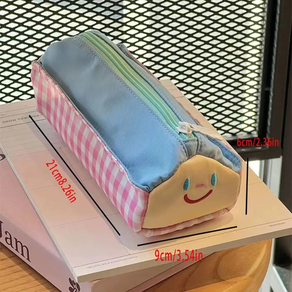 House Shape Embroidery Pencil Case – Large Capacity Pen Bag Embroidery Pencil Case HIP