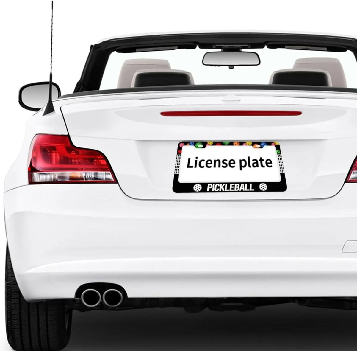 Pickleball License Plate Frame 2-Pack | Aluminum Holder License Plate Frame HIP