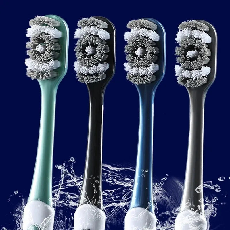 RUZOFO 6-Pack Adult Whitening Toothbrush – Firm Bristles Adult Toothbrush Set HIP