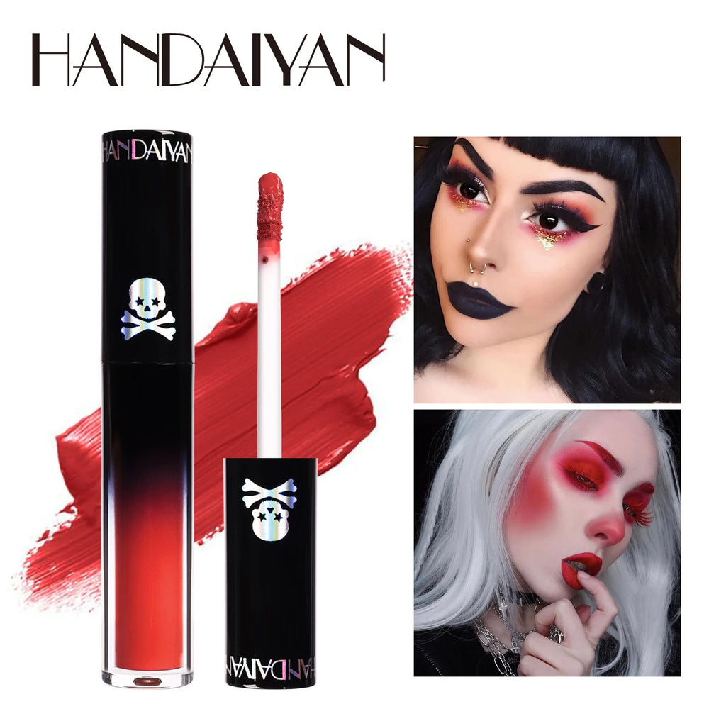 Gothic Matte Lipstick – Velvet Waterproof Long-Lasting Dark Lip Matte Lipstick HIP